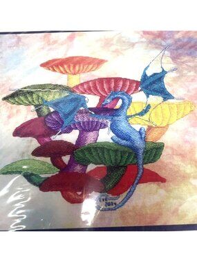 Dragonfly #1 Mushroom Magic Counted Cross-Stitch Pattern By Fire Wing Designs
